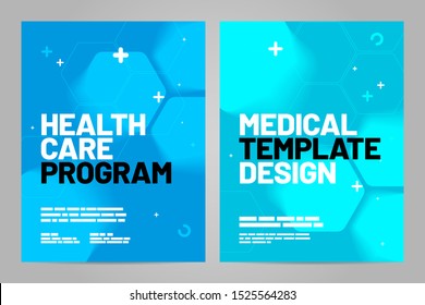 Template design with abstract background for medical layout. Vector design A4 size for poster, flyer or cover.