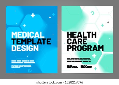 Template design with abstract background for medical layout. Vector design A4 size for poster, flyer or cover.