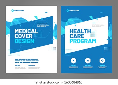 Template design with abstract background for medical layout. Vector design A4 size for poster, flyer, cover or background.