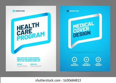 Template design with abstract background for medical layout. Vector design A4 size for poster, flyer, cover or background.