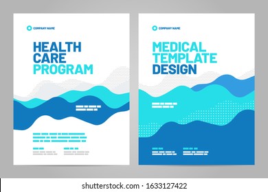 Template design with abstract background for medical layout. Vector design A4 size for poster, flyer, cover or background.