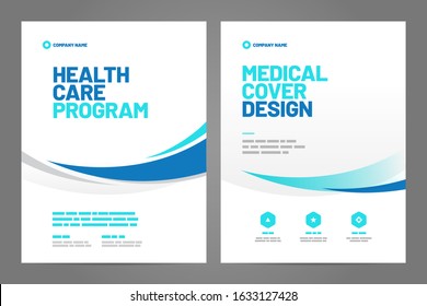 Template design with abstract background for medical layout. Vector design A4 size for poster, flyer, cover or background.