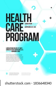Template design with abstract background for medical layout. Vector design A4 size for poster, flyer or banner.