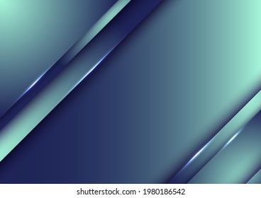 Template design abstract blue gradient stripes overlap layer background with lighting. Vector illustration