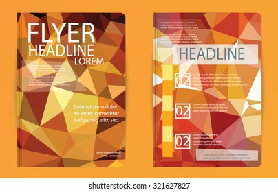 Template design Abstract polygon design vector for magazine brochure flyer booklet cover annual report in Proportionally A4