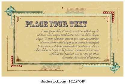 Template for the design of advertisements, envelope, invitations or greeting cards  