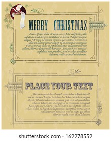 Template for the design of advertisements, envelope, invitations or greeting cards  (Merry Christmas & Happy New Year)