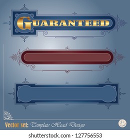 Template for the design of advertisements and other online or printed products