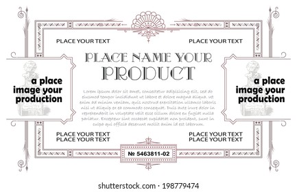 Template for the design of advertisements and other online or printed products  