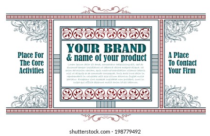 Template for the design of advertisements and other online or printed products  
