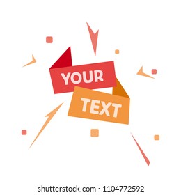 template for design advertising and poster on white background. Flat design