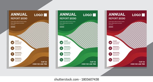 Template Design For Annual Report, Brochure, Flyers, Presentations, Leaflet, Posters, Magazine In A4 Size Print Ready.