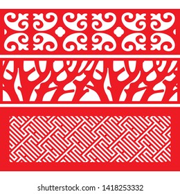 Template for design. Art deco border and frame. Seamless stylish texture. For wallpaper, surface, web design, textile, decor, pattern fills, cards or invitations.Creative template