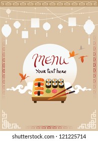 Template Design of Asian Menu