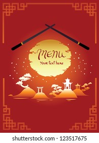 Template Design of Asian Menu