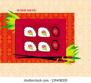 Template Design of Asian Menu