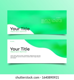 template design banner with abstract blur background