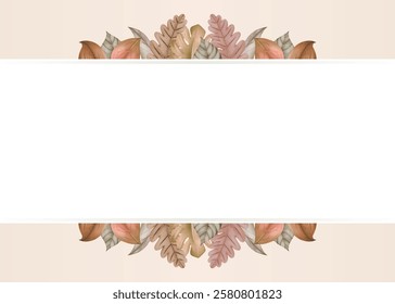 Template Design Banner Autumn Invitation Background