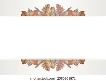 Template Design Banner Autumn Invitation