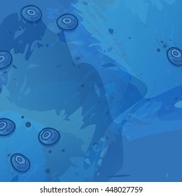 Template design banner background with blueberry berry. The back with a slice of blueberry and a watercolor texture. Concept for berry drinks and juices. Place for your text. Vector.