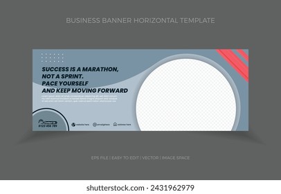 template design banner business horizontal. web banner social media header and footer website