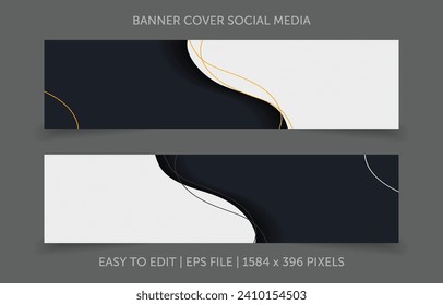 Template design banner cover social media. Suitable for social media post and web internet ads. Vector illustration
