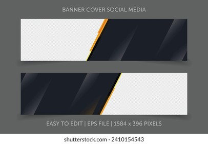 Template design banner cover social media. Suitable for social media post and web internet ads.