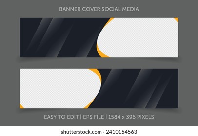 Template design banner cover social media. Creative Cover Advertise Design.