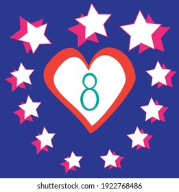 plantilla para el diseño de un banner, postal, anuncio para el día internacional del 8 de marzo
