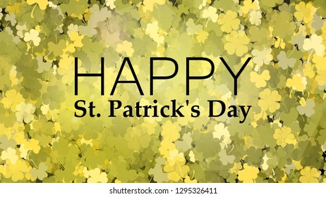 Template design banner for St. Patricks Day. On the background of clover. Simple banner for website, store, magazine, promotions. Banner with place for text.