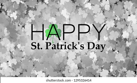 Template design banner for St. Patricks Day. On the background of clover. Simple banner for website, store, magazine, promotions. Banner with place for text.