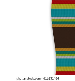 Template design for billboard or banner. Vector illustration with a colorful knitted scarf.