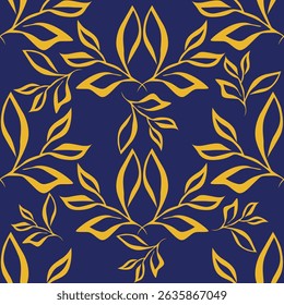 Template design for Botanical leaf, with beautiful flower pattern background design.