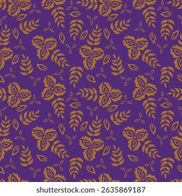 Template design for Botanical leaf, with beautiful flower pattern background design.