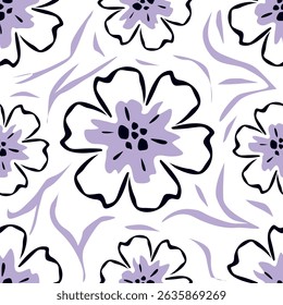 Diseño de Plantilla para la hoja botánica, con hermoso diseño de fondo de patrón de flores.