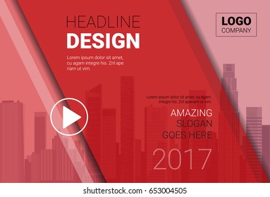 Template Design Brochure, Annual Report, Magazine, Poster, Corporate Presentation, Portfolio, Flyer With Copy Space Vector Illustration