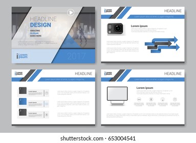 Template Design Brochure, Annual Report, Magazine, Poster, Corporate Presentation, Portfolio, Flyer Set With Copy Space Vector Illustration