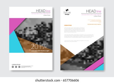 Template Design Brochure, Annual Report, Magazine, Poster, Corporate Presentation, Portfolio, Flyer With Copy Space Vector Illustration