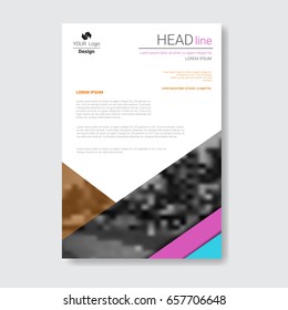Template Design Broschüre, Jahresbericht, Magazin, Poster, Corporate Präsentation, Portfolio, Flyer mit Kopienraum Vektorgrafik