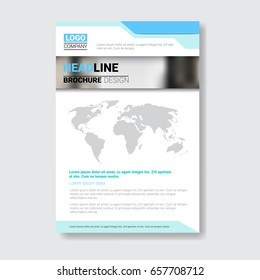 Template Design Brochure, Annual Report, Magazine, Poster, Corporate Presentation, Portfolio, Flyer With Copy Space Vector Illustration
