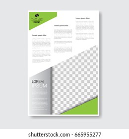 Folleto de diseño de plantillas, informe anual, revista, cartel, presentación corporativa, portafolio, volante con iluminación de vectores de espacio de copia