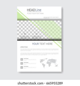 Template Design Brochure, Annual Report, Magazine, Poster, Corporate Presentation, Portfolio, Flyer With Copy Space Vector Illustration