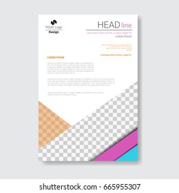 Template Design Broschüre, Jahresbericht, Magazin, Poster, Corporate Präsentation, Portfolio, Flyer mit Kopienraum Vektorgrafik