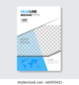 Template Design Brochure, Annual Report, Magazine, Poster, Corporate Presentation, Portfolio, Flyer With Copy Space Vector Illustration