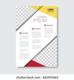 Folleto de diseño de plantillas, informe anual, revista, cartel, presentación corporativa, portafolio, volante con iluminación de vectores de espacio de copia
