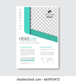 Template Design Broschüre, Jahresbericht, Magazin, Poster, Corporate Präsentation, Portfolio, Flyer mit Kopienraum Vektorgrafik