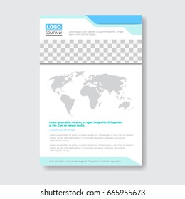 Template Design Brochure, Annual Report, Magazine, Poster, Corporate Presentation, Portfolio, Flyer With Copy Space Vector Illustration