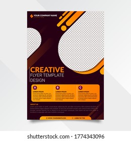 Template design for brochure, flyer, annual report with modern concept and easy to edit