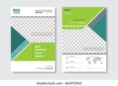 Template Design Brochure Set, Annual Report, Magazine, Poster, Corporate Presentation Collection, Portfolio, Flyer With Copy Space Vector Illustration