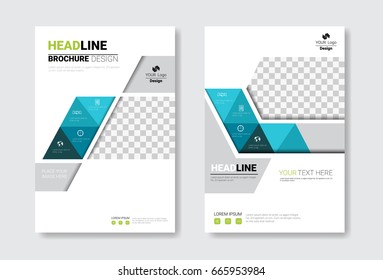 Template Design Brochure Set, Annual Report, Magazine, Poster, Corporate Presentation Collection, Portfolio, Flyer With Copy Space Vector Illustration